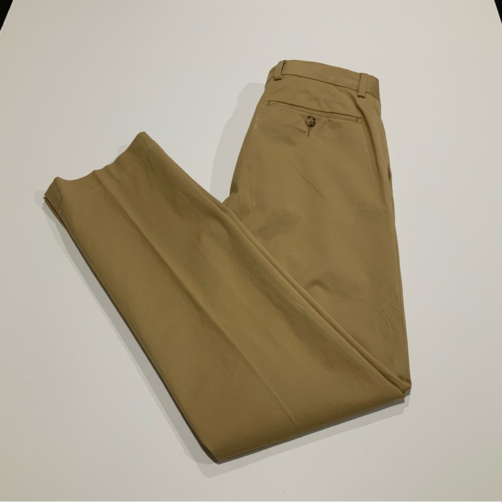 Black Brown 1826 Men's Beige Cotton Blend Khaki Pants 30W x 32L